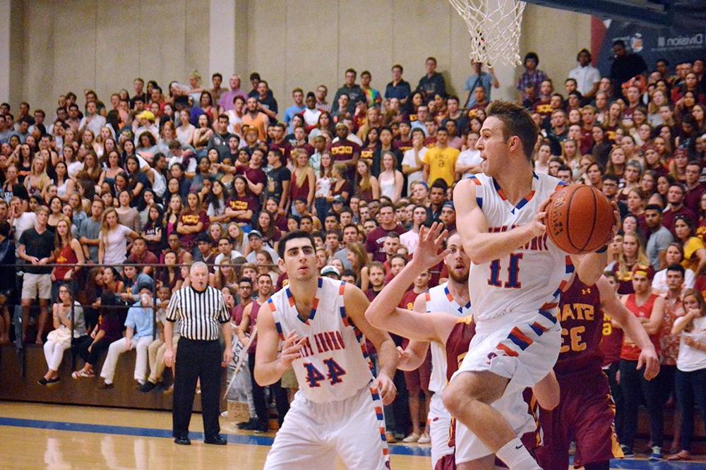 The men's basketball team plays rival Claremont-Mudd-Scripps